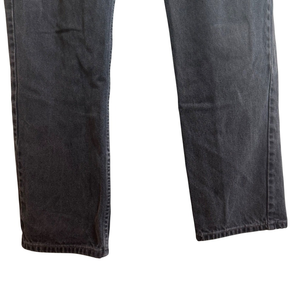 Levis 505 Regular Fit Straight Leg Jeans Mens Black Denim Pants - Picture 2 of 7